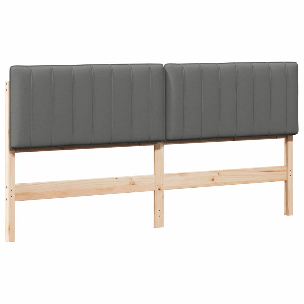 vidaXL Gestoffeerd hoofdbord Bruin en Licht Grijs 200 cm