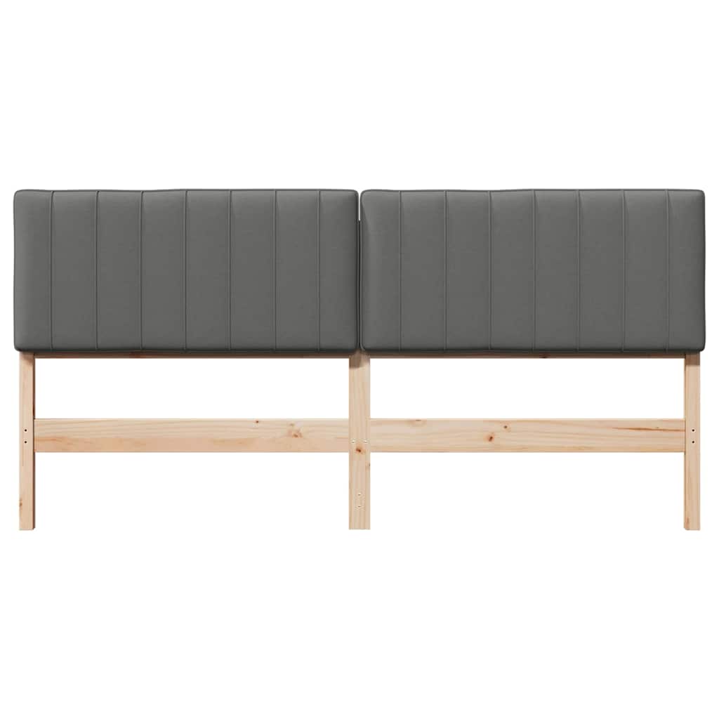 vidaXL Gestoffeerd hoofdbord Bruin en Licht Grijs 200 cm