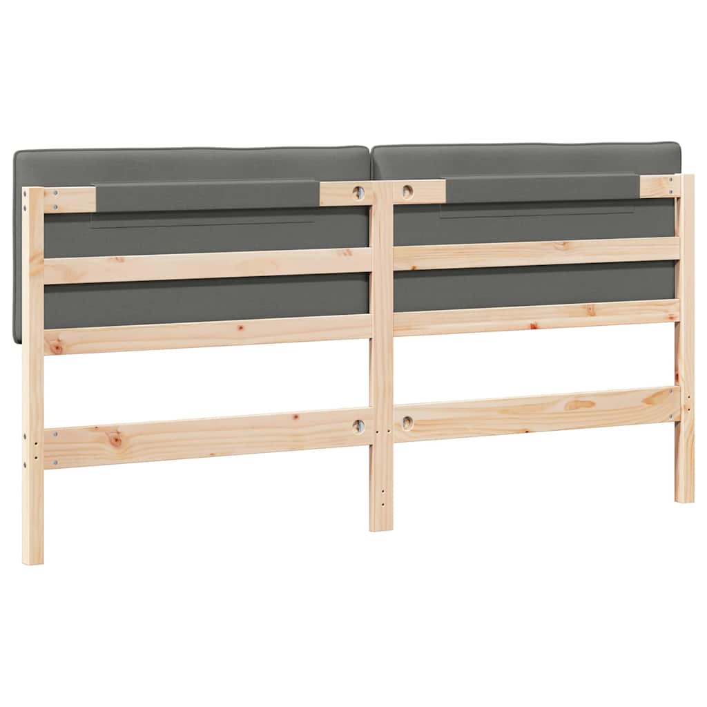 vidaXL Gestoffeerd hoofdbord Bruin en Licht Grijs 200 cm