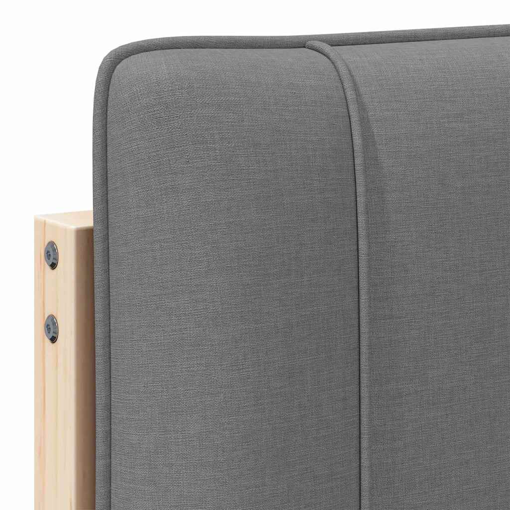 vidaXL Gestoffeerd hoofdbord Bruin en Licht Grijs 200 cm