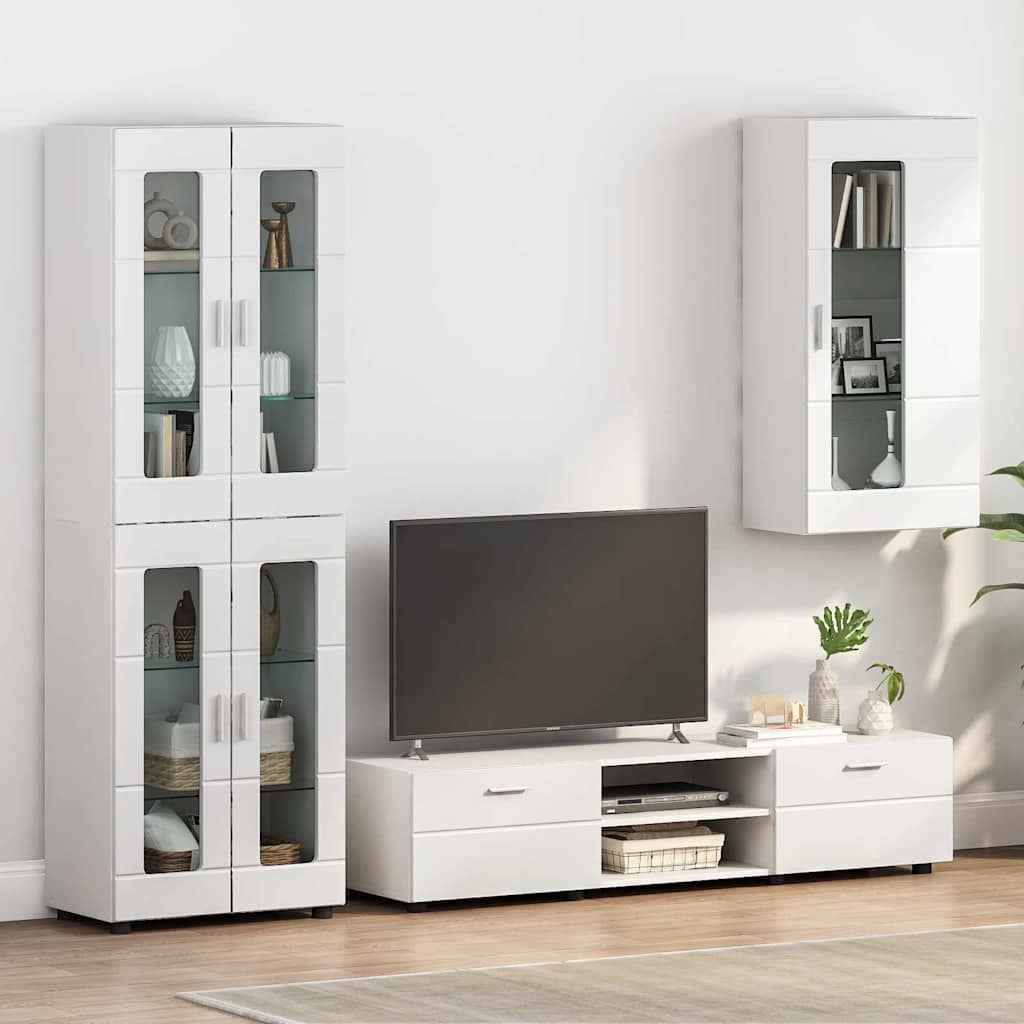 vidaXL TV-kast met lade met plank Wit 100.5 x 39 x 30 cm Bewerkt hout