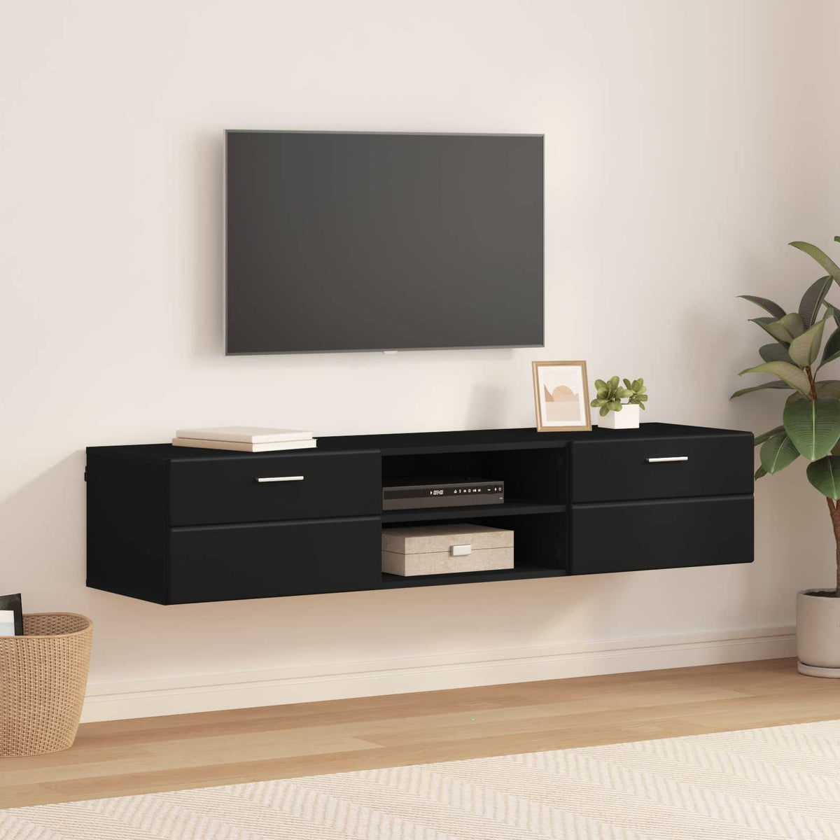 vidaXL TV-kast met lade met plank Wit 100.5 x 39 x 30 cm Bewerkt hout