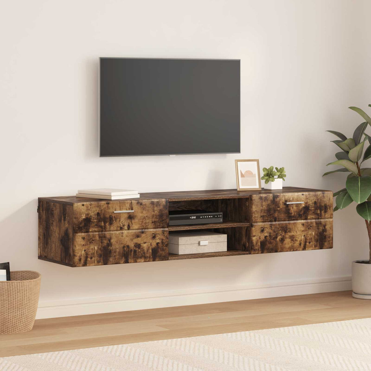 vidaXL TV-kast met lade met plank Wit 100.5 x 39 x 30 cm Bewerkt hout