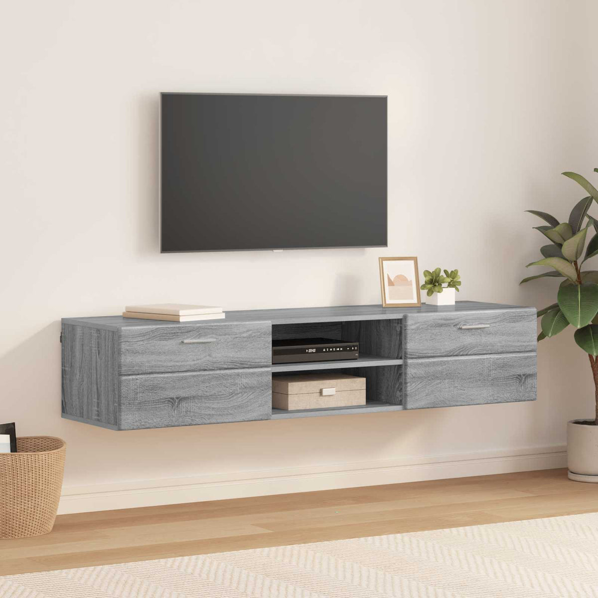 vidaXL TV-kast met lade met plank Wit 100.5 x 39 x 30 cm Bewerkt hout