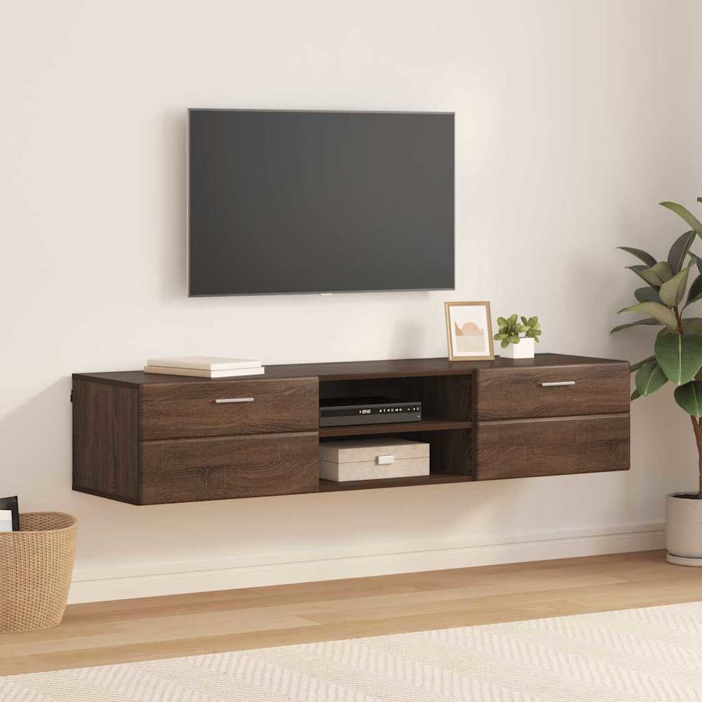 vidaXL TV-kast met lade met plank Wit 100.5 x 39 x 30 cm Bewerkt hout