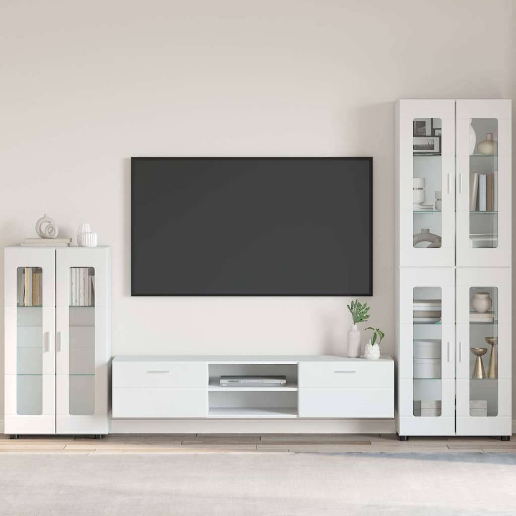 vidaXL TV-kast met lade met plank Wit 100.5 x 39 x 30 cm Bewerkt hout