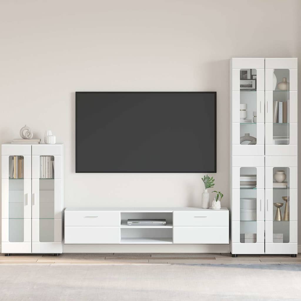 vidaXL TV-kast met lade met plank Wit 100.5 x 39 x 30 cm Bewerkt hout