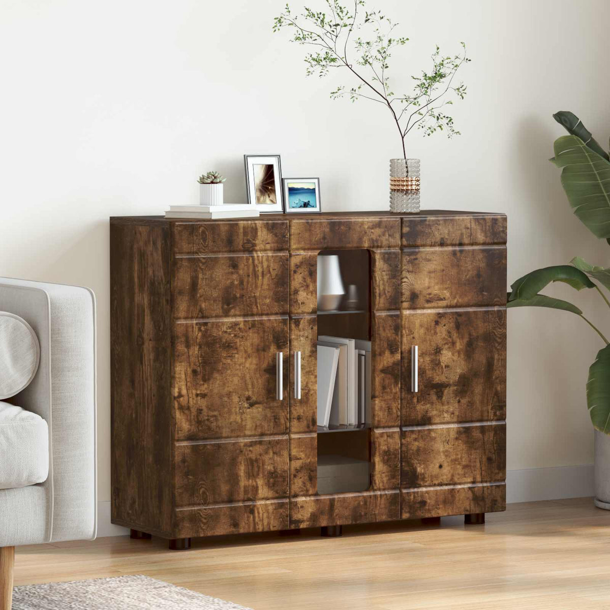 vidaXL TV-kast met lade met plank Wit 100.5 x 39 x 30 cm Bewerkt hout