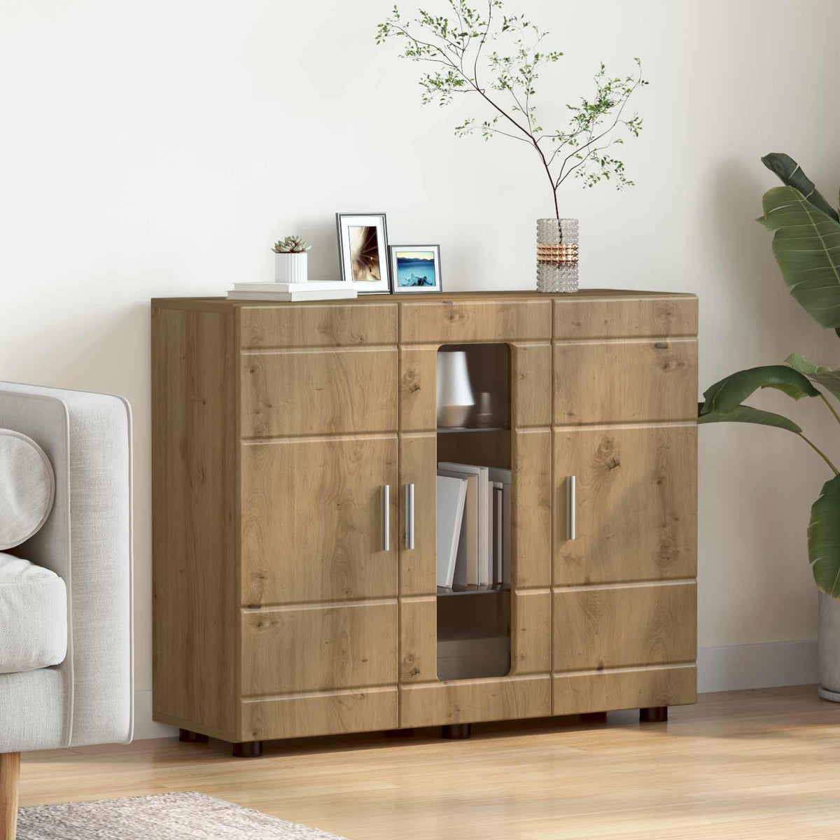 vidaXL TV-kast met lade met plank Wit 100.5 x 39 x 30 cm Bewerkt hout