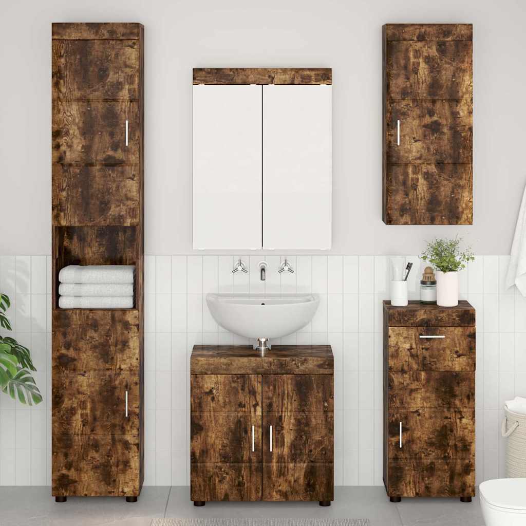 vidaXL Badkamer wastafelkast Wit 60 x 34 x 63 cm Bewerkt hout