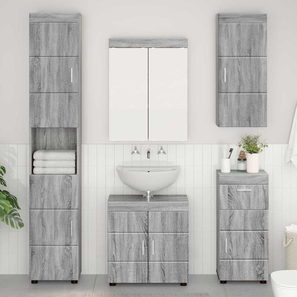 vidaXL Badkamer wastafelkast Wit 60 x 34 x 63 cm Bewerkt hout