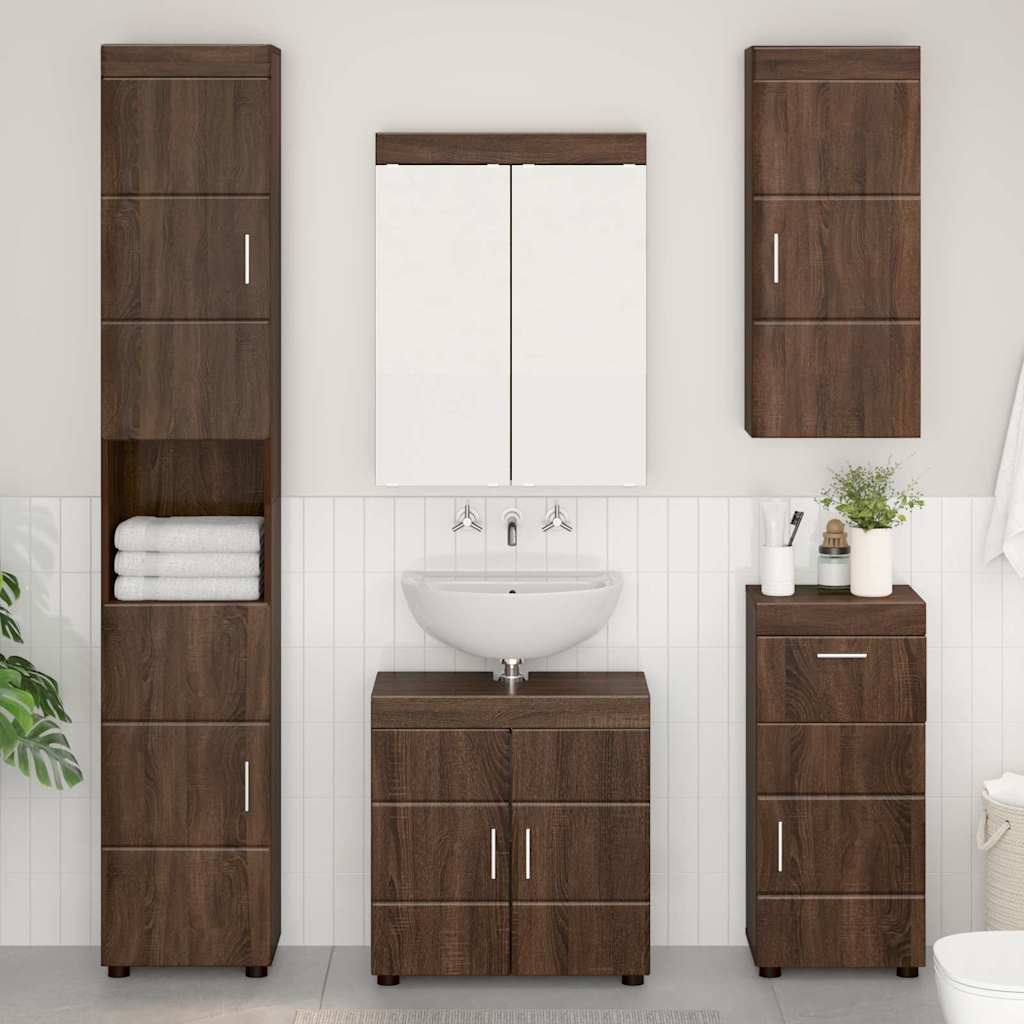 vidaXL Badkamer wastafelkast Wit 60 x 34 x 63 cm Bewerkt hout