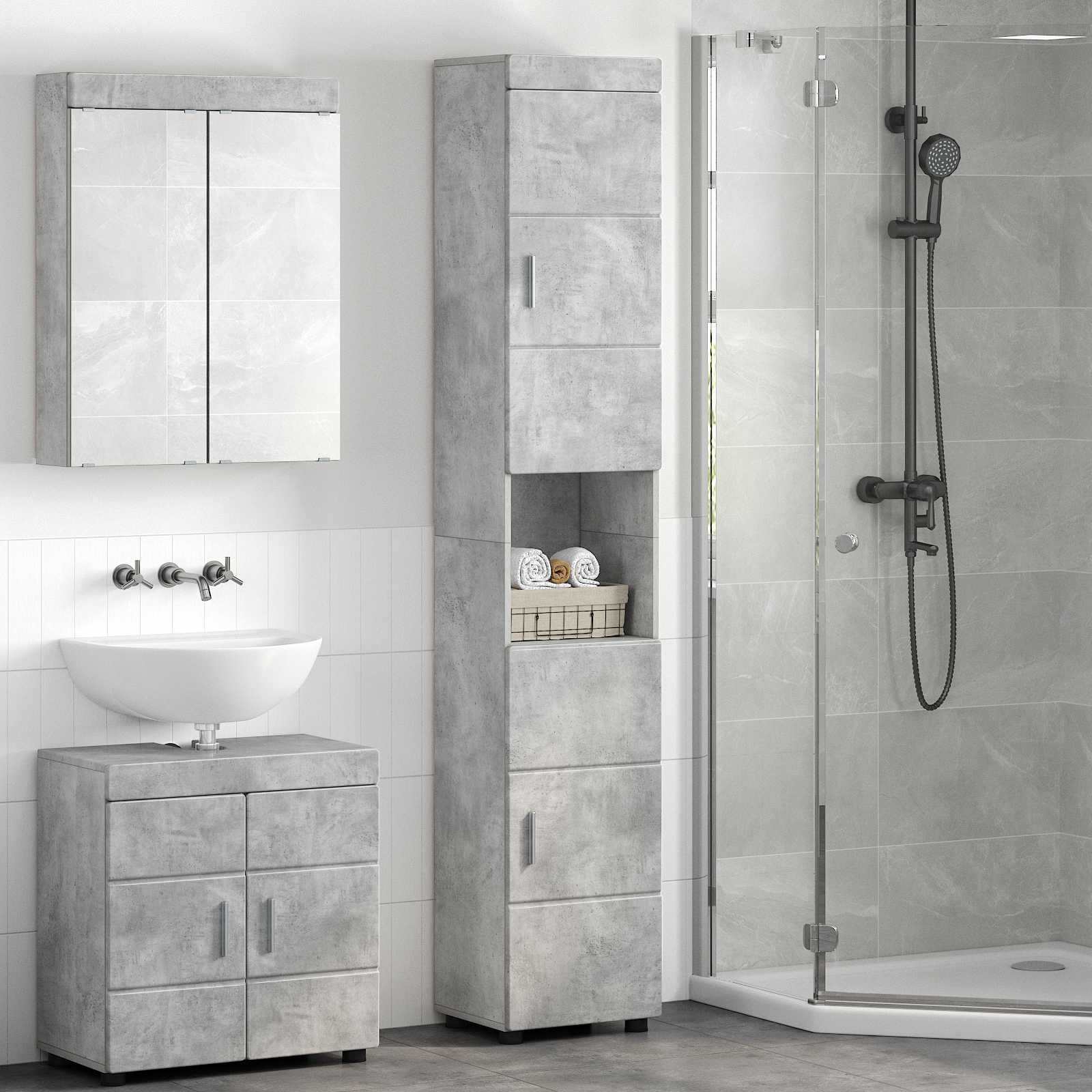 vidaXL Badkamer wastafelkast Wit 60 x 34 x 63 cm Bewerkt hout