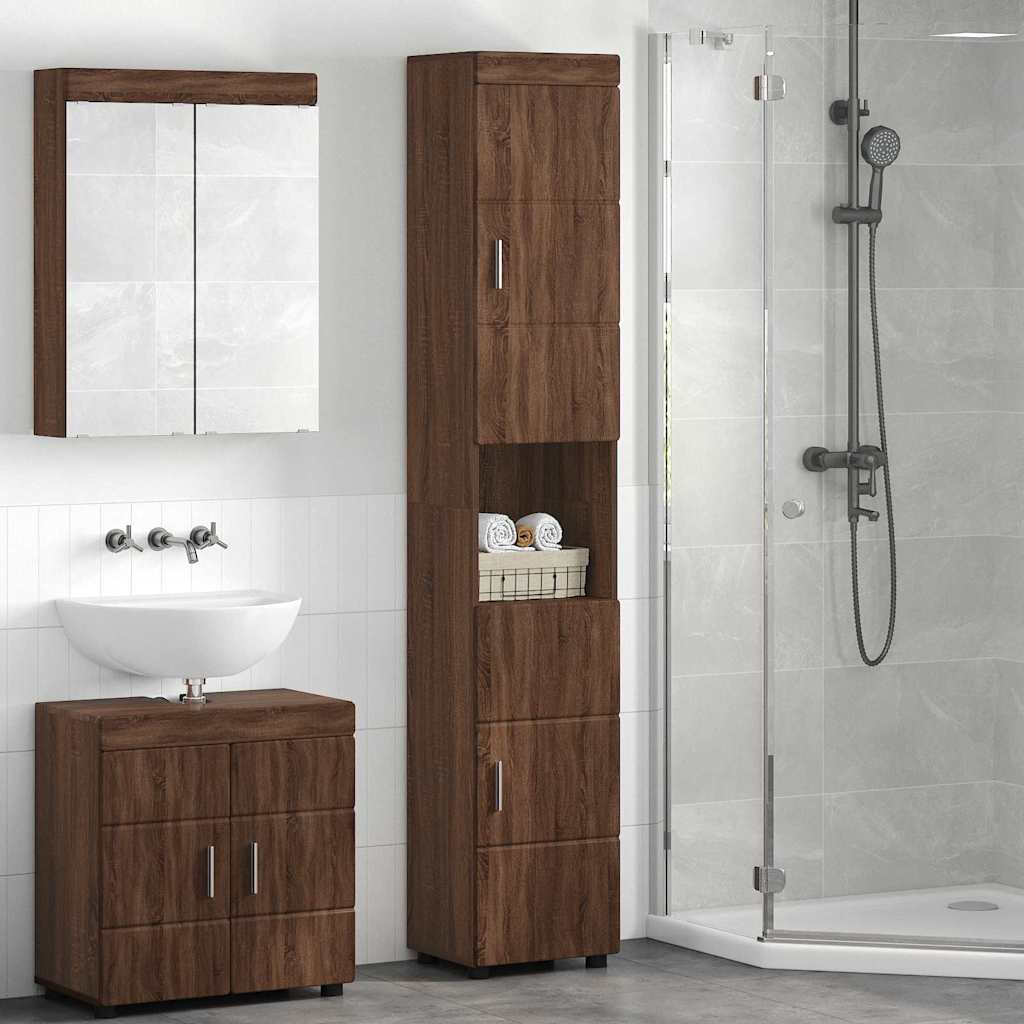 vidaXL Badkamer wastafelkast Wit 60 x 34 x 63 cm Bewerkt hout