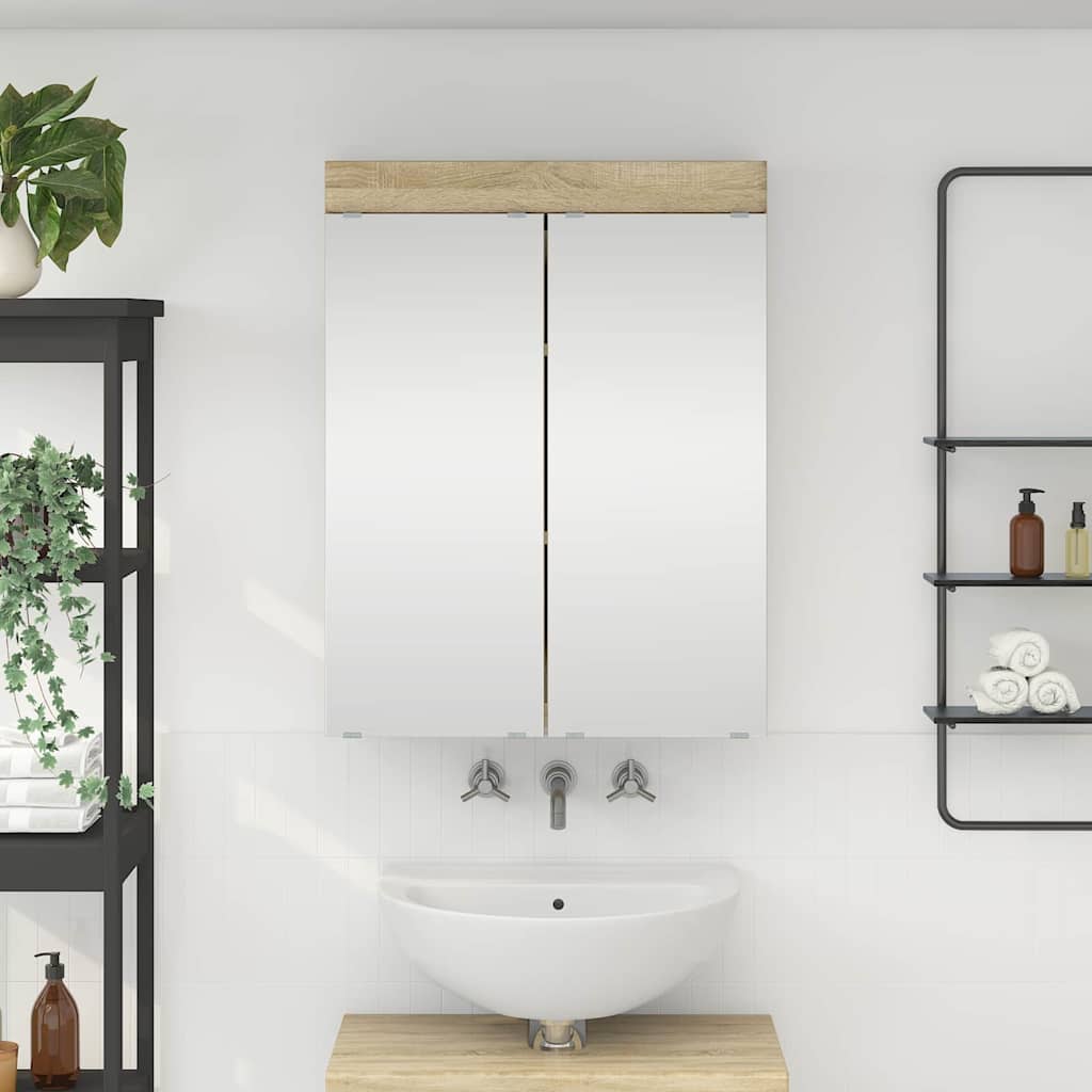 vidaXL Badkamer wastafelkast Wit 60 x 34 x 63 cm Bewerkt hout