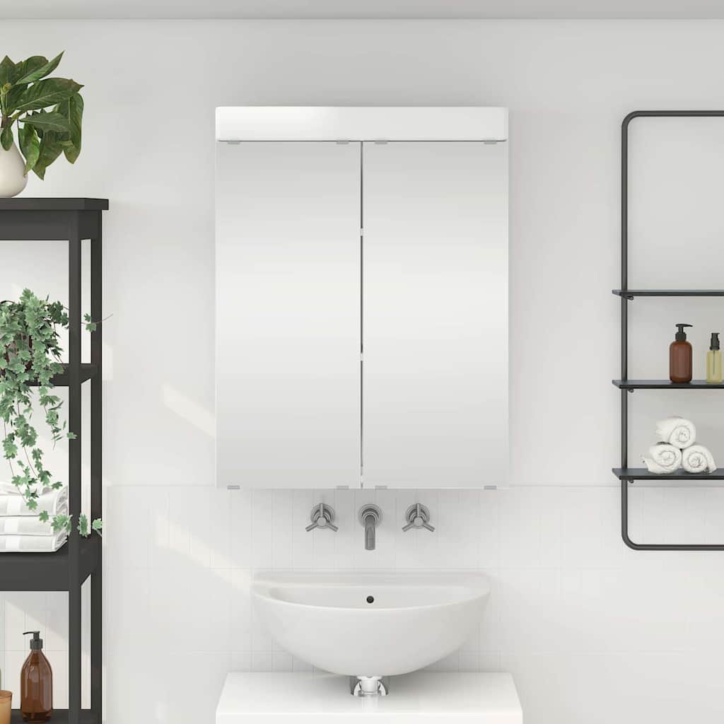 vidaXL Badkamer wastafelkast Wit 60 x 34 x 63 cm Bewerkt hout