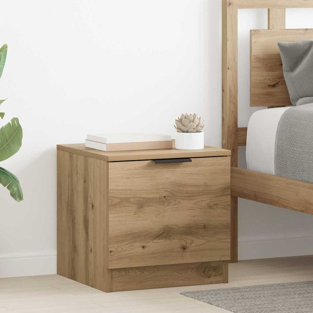 vidaXL Nachtkastjes 2 st 40x39x40 cm bruin eikenkleur