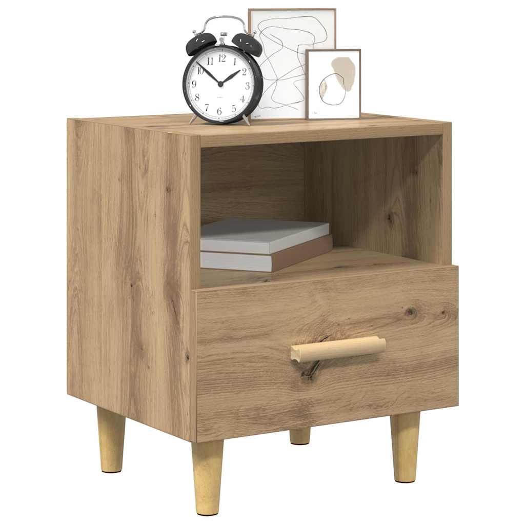vidaXL Nachtkastjes 2 st 40x35x47 cm hoogglans wit