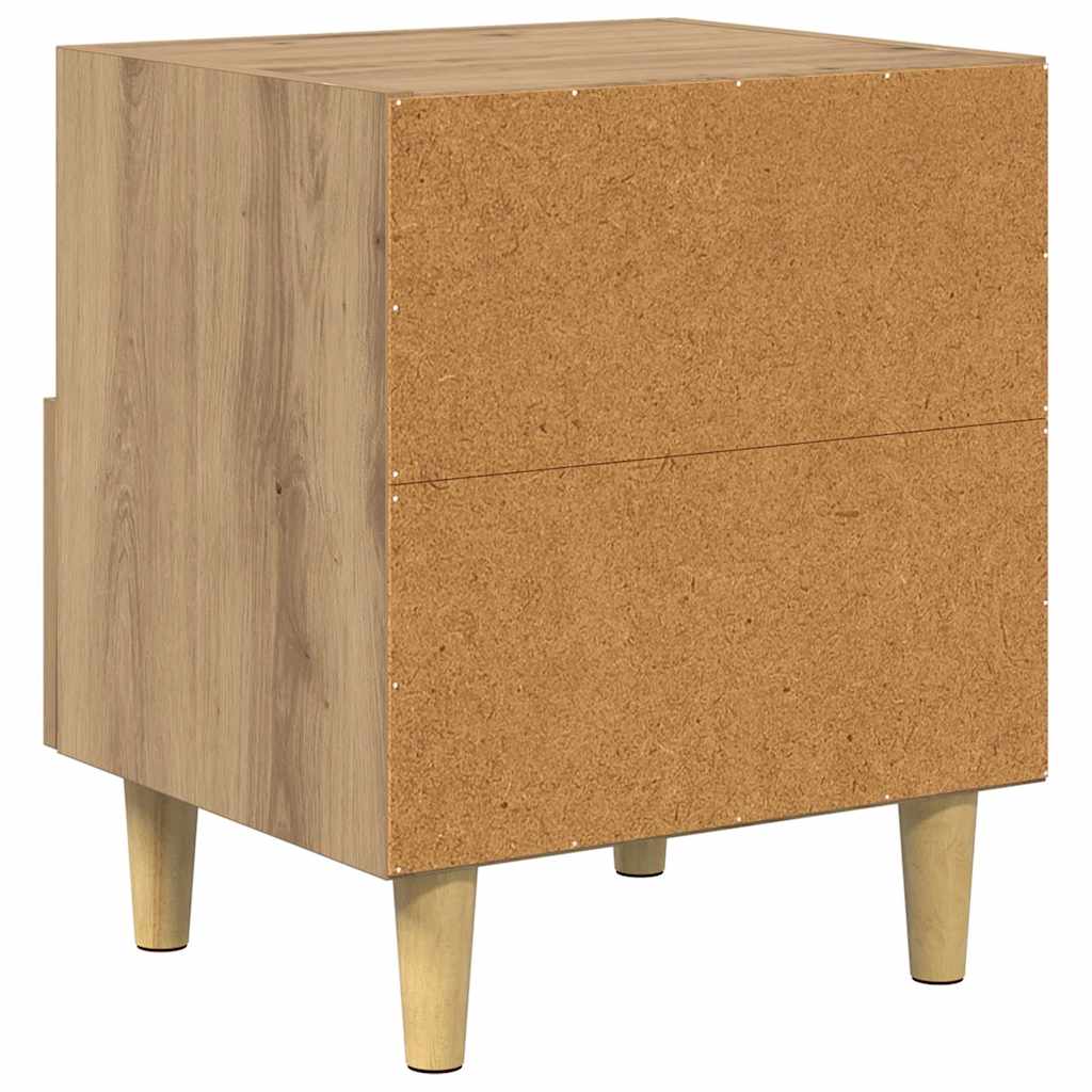 vidaXL Nachtkastjes 2 st 40x35x47 cm hoogglans wit