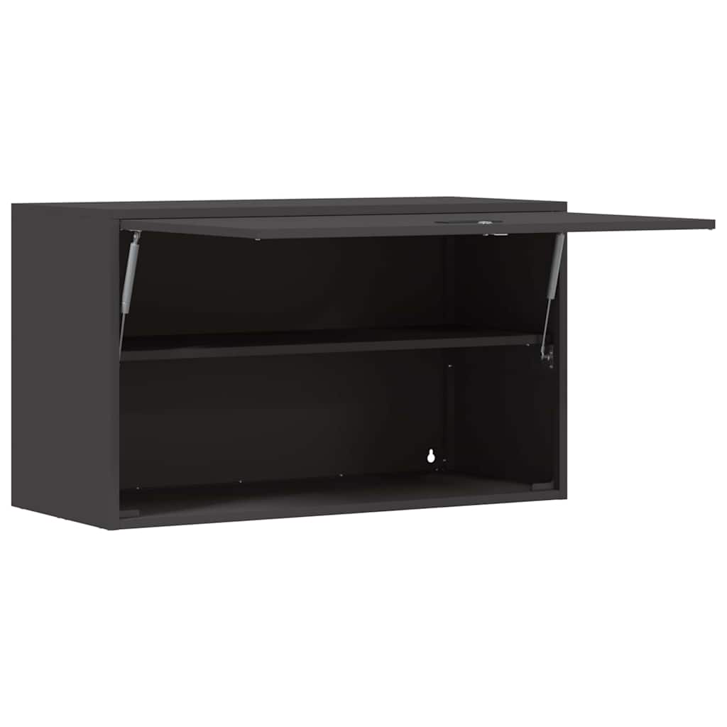 vidaXL Wandkast voor Garage Zwart 90 x 40 x 53 cm Poedercoating staal