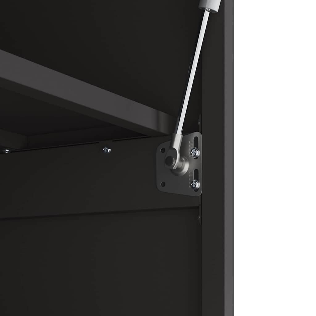 vidaXL Wandkast voor Garage Zwart 90 x 40 x 53 cm Poedercoating staal