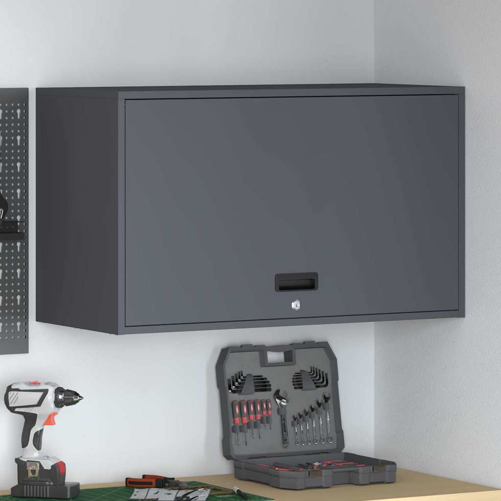 vidaXL Wandkast voor Garage Zwart 90 x 40 x 53 cm Poedercoating staal