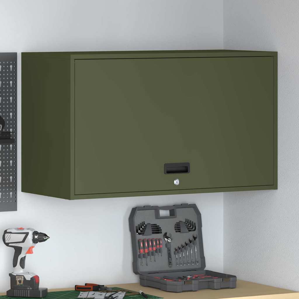 vidaXL Wandkast voor Garage Zwart 90 x 40 x 53 cm Poedercoating staal