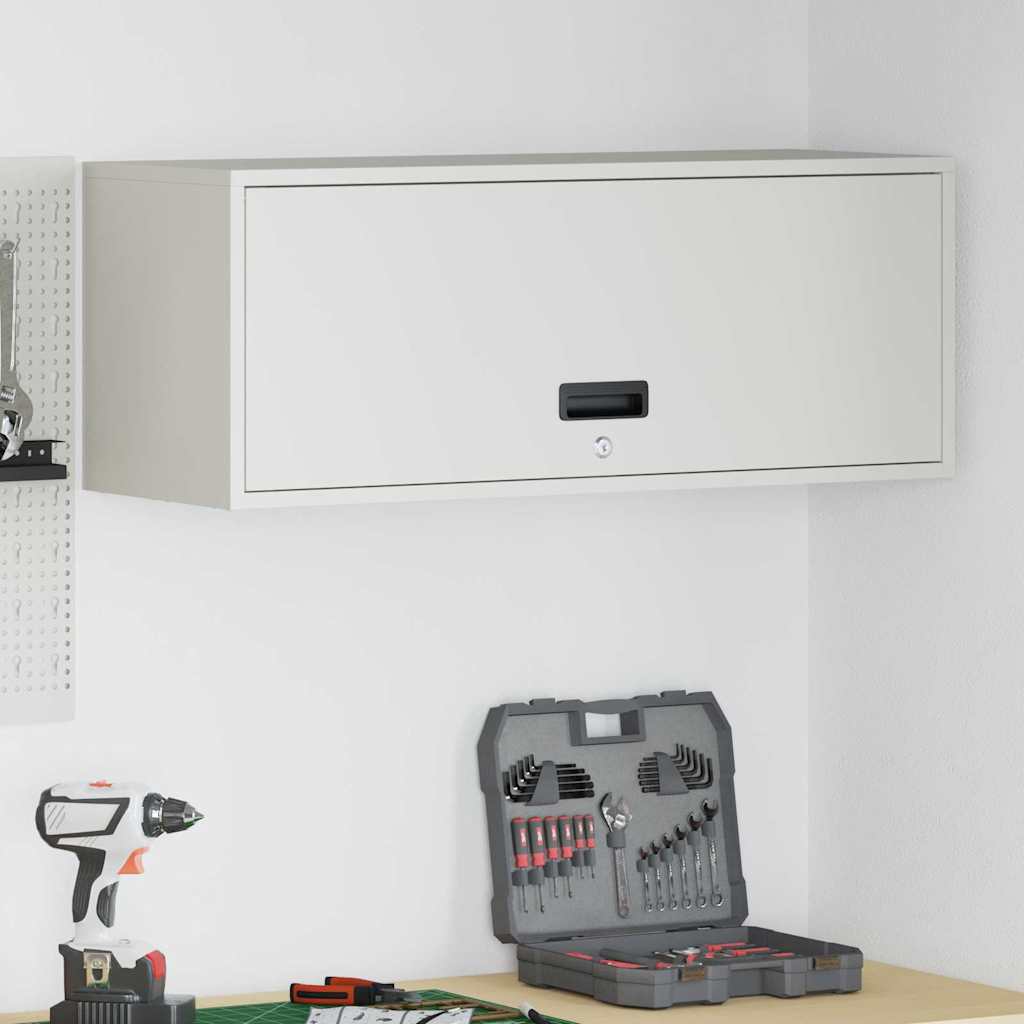 vidaXL Wandkast voor Garage Zwart 90 x 40 x 53 cm Poedercoating staal