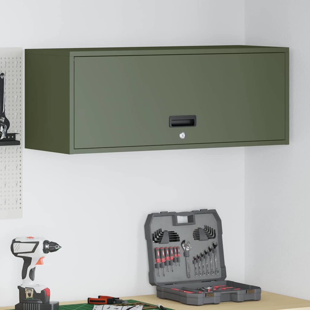 vidaXL Wandkast voor Garage Zwart 90 x 40 x 53 cm Poedercoating staal