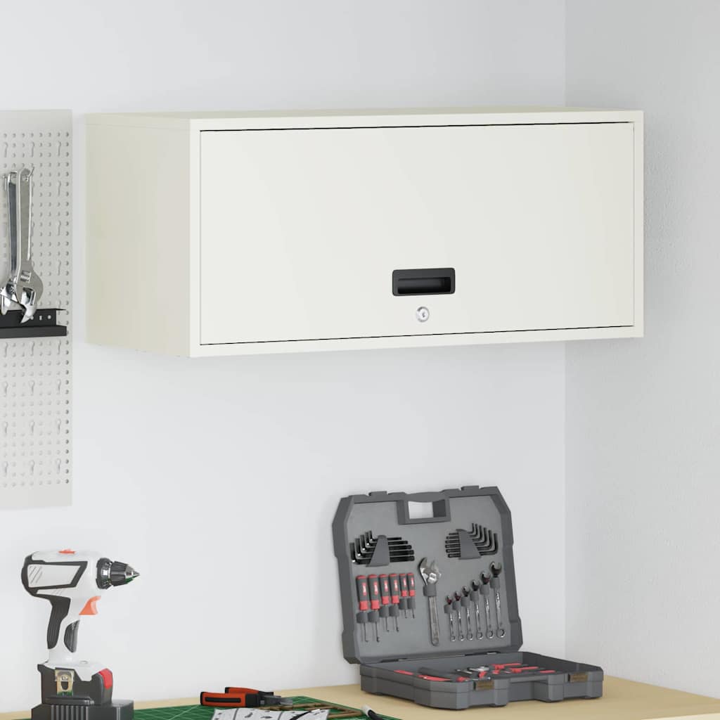 vidaXL Wandkast voor Garage Zwart 90 x 40 x 53 cm Poedercoating staal