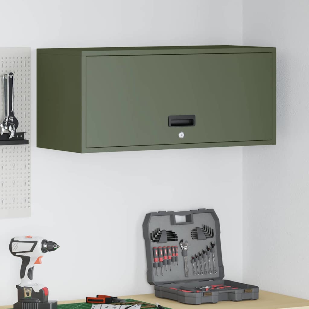 vidaXL Wandkast voor Garage Zwart 90 x 40 x 53 cm Poedercoating staal