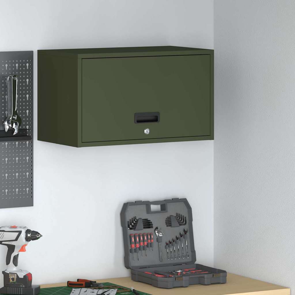 vidaXL Wandkast voor Garage Zwart 90 x 40 x 53 cm Poedercoating staal