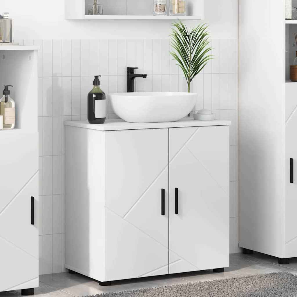 vidaXL Badkamer Kast met plank Wit 61 x 35 x 64 cm Bewerkt hout
