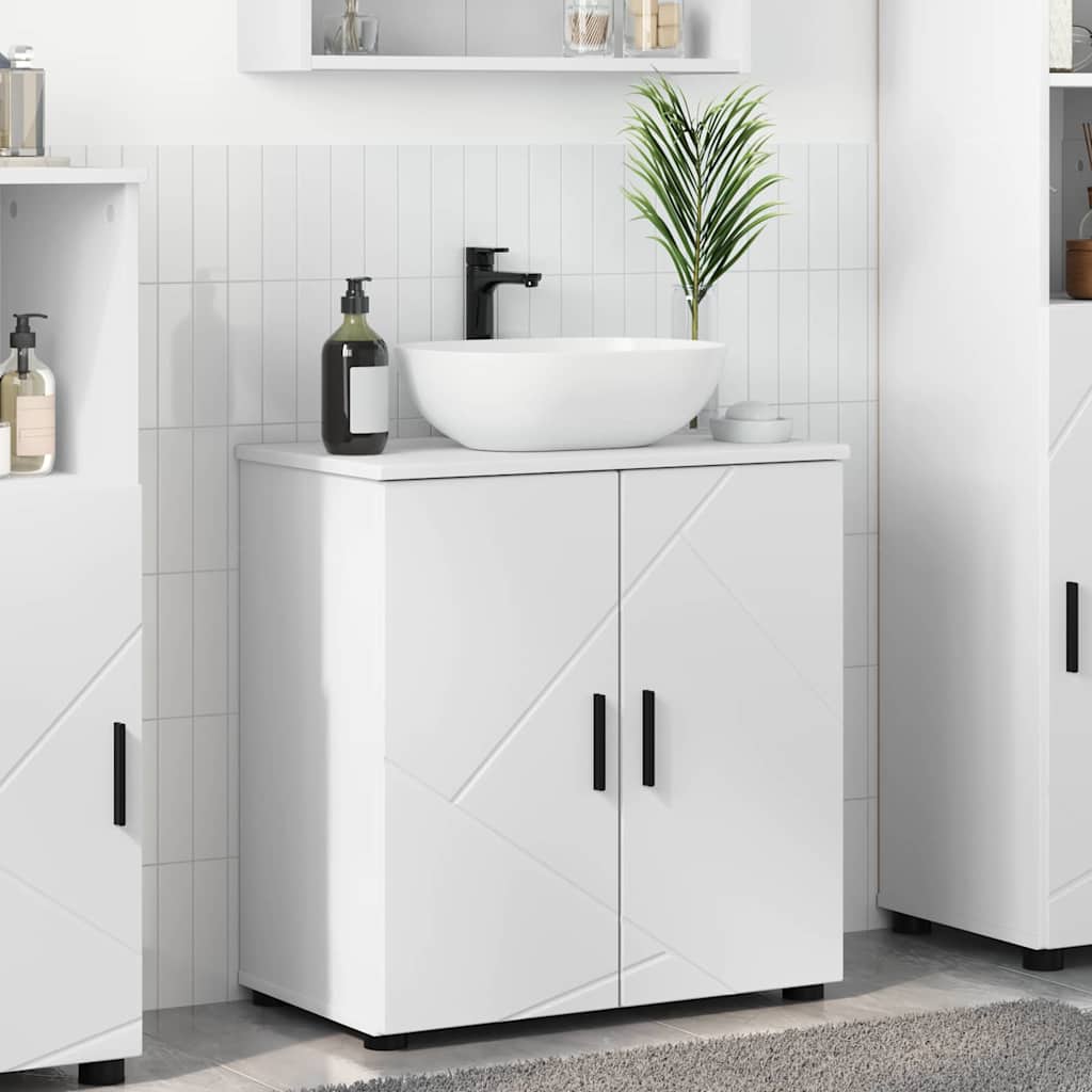 vidaXL Badkamer Kast met plank Wit 61 x 35 x 64 cm Bewerkt hout