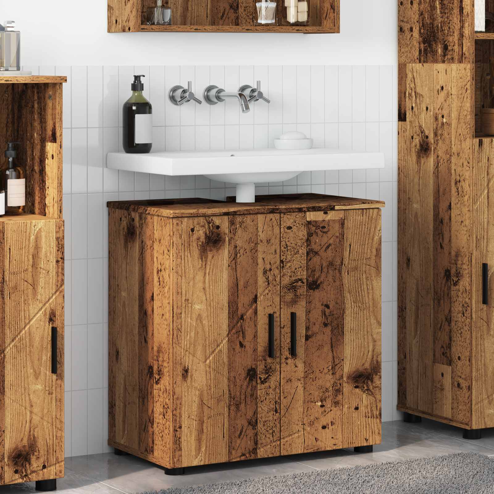 vidaXL Badkamer Kast met plank Wit 61 x 35 x 64 cm Bewerkt hout