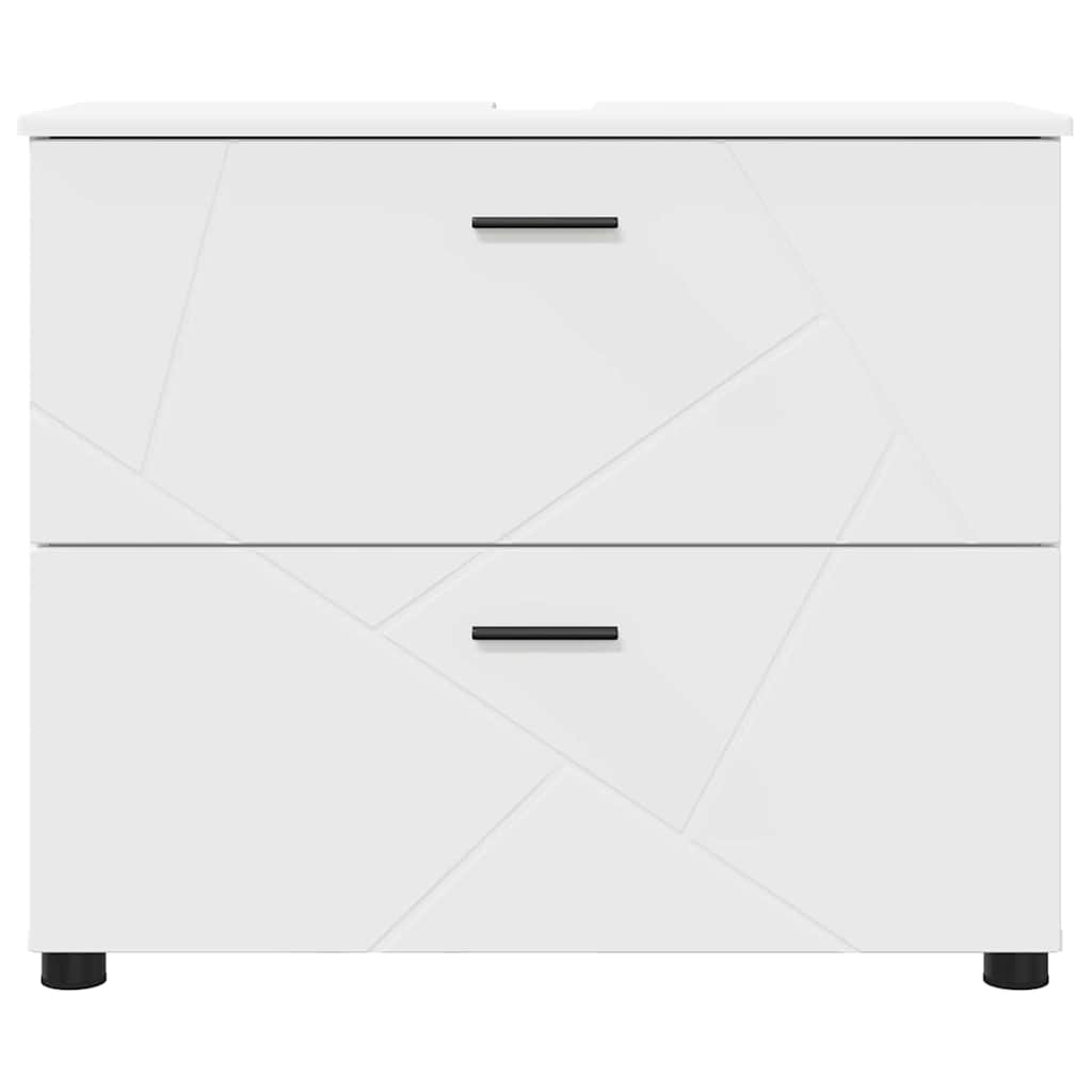 vidaXL Badkamer Kast met lade Wit 76,5 x 35 x 64 cm Bewerkt hout