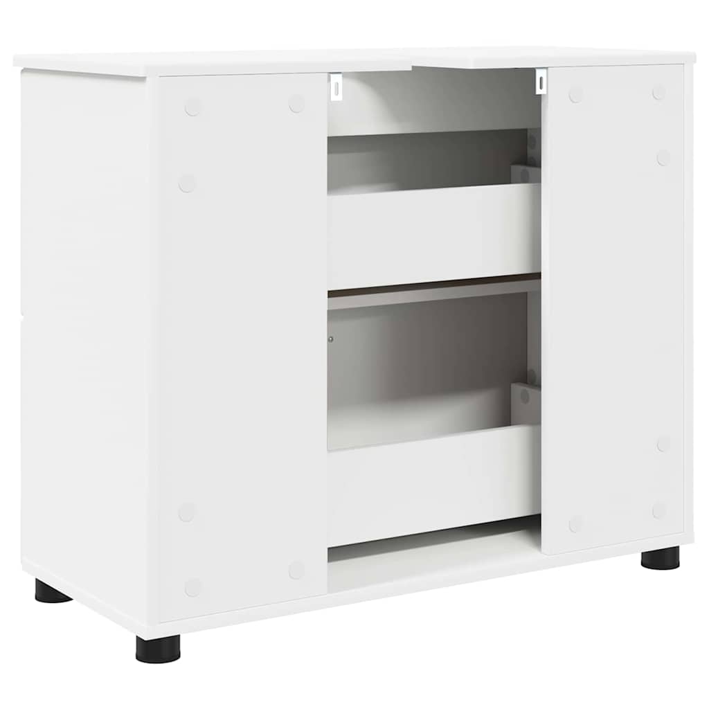 vidaXL Badkamer Kast met lade Wit 76,5 x 35 x 64 cm Bewerkt hout