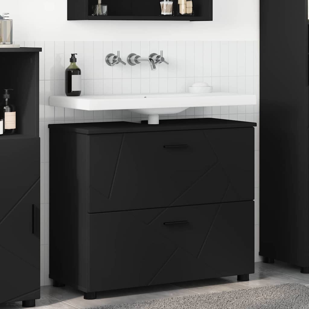 vidaXL Badkamer Kast met lade Wit 76,5 x 35 x 64 cm Bewerkt hout