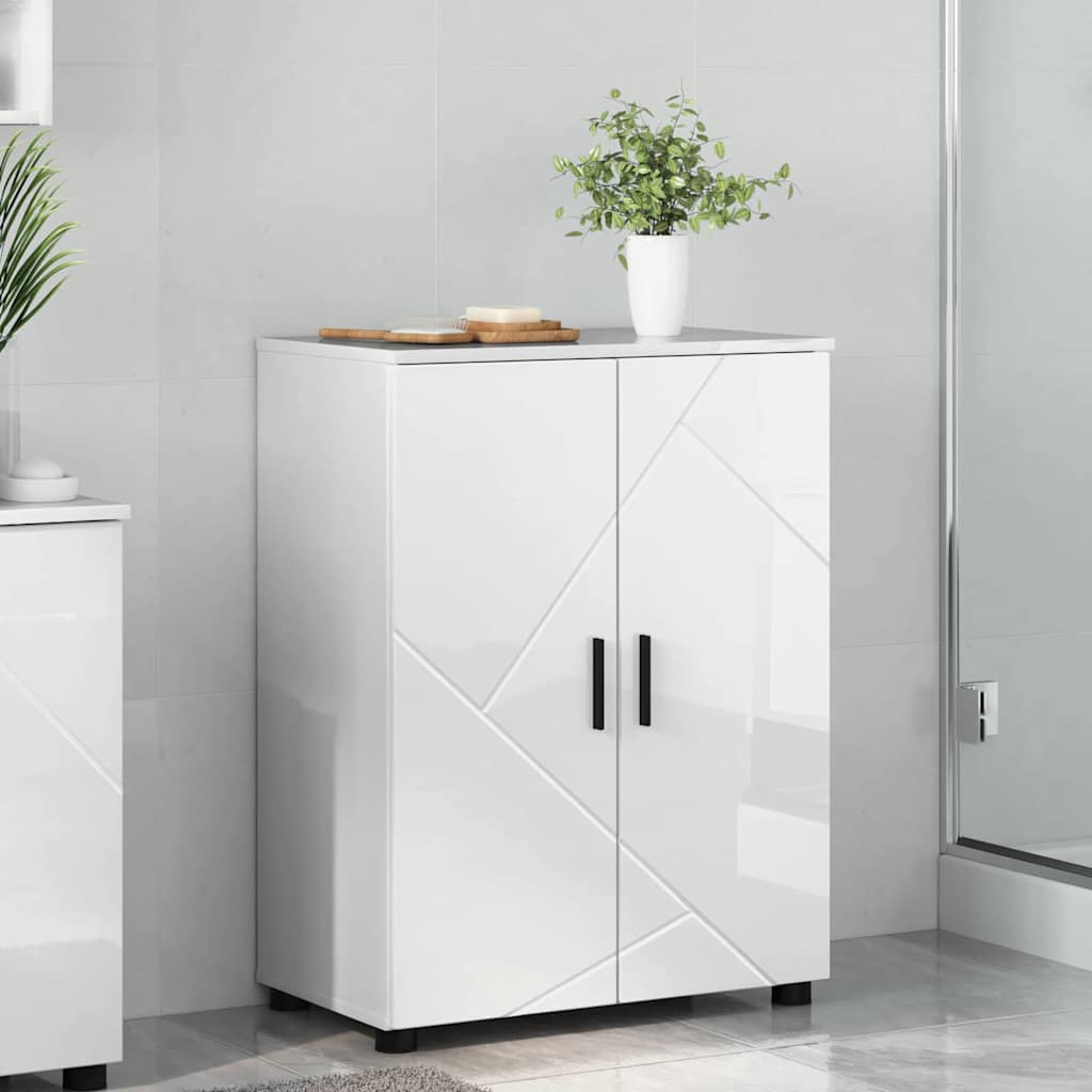 vidaXL Badkamer Kast met plank Wit 60 x 35 x 80 cm Bewerkt hout