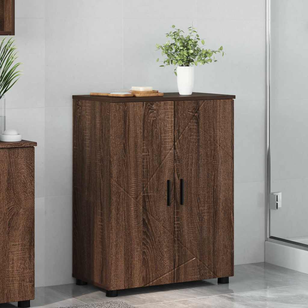 vidaXL Badkamer Kast met plank Wit 60 x 35 x 80 cm Bewerkt hout
