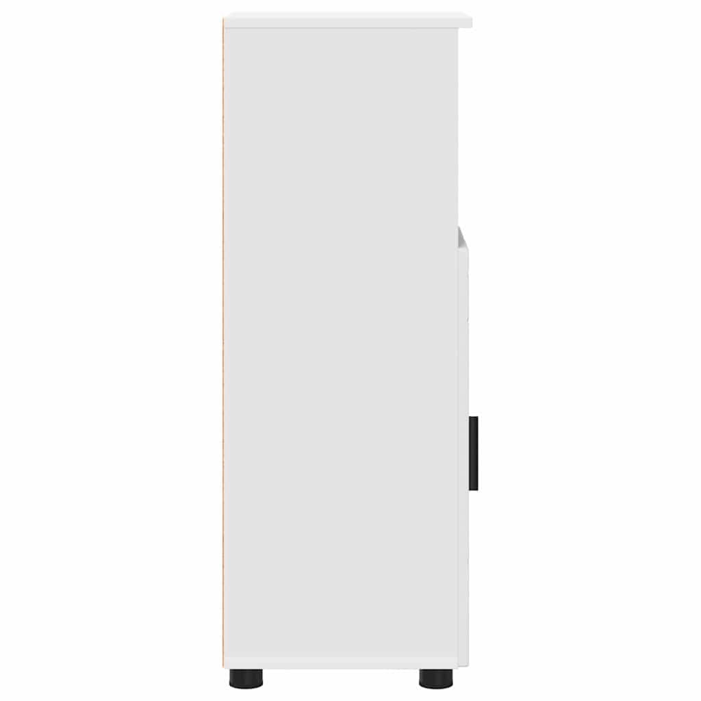 vidaXL Badkamer Kast met plank Wit 30 x 35 x 95 cm Bewerkt hout