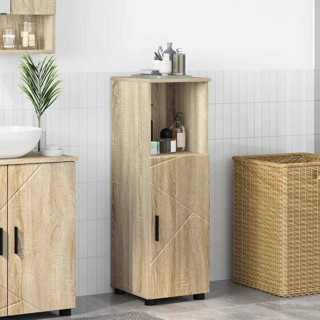 vidaXL Badkamer Kast met plank Wit 30 x 35 x 95 cm Bewerkt hout