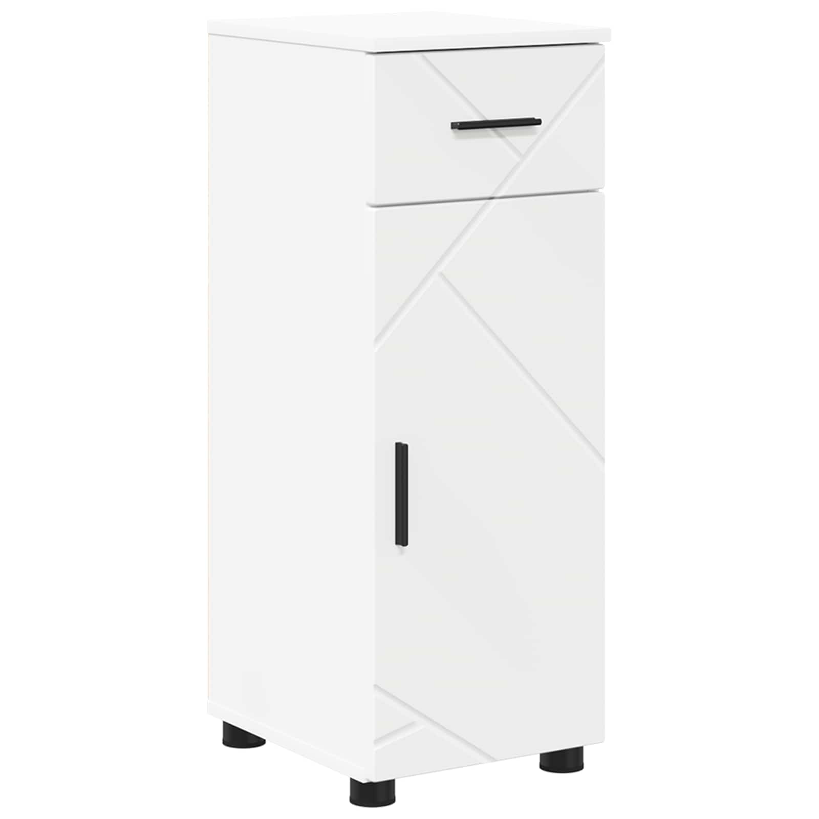 vidaXL Badkamer Kast met lade Wit 30 x 35 x 80 cm Bewerkt hout