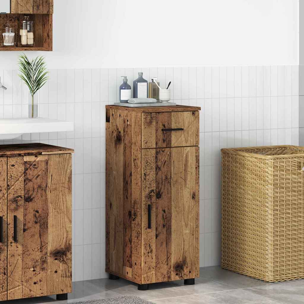 vidaXL Badkamer Kast met lade Wit 30 x 35 x 80 cm Bewerkt hout