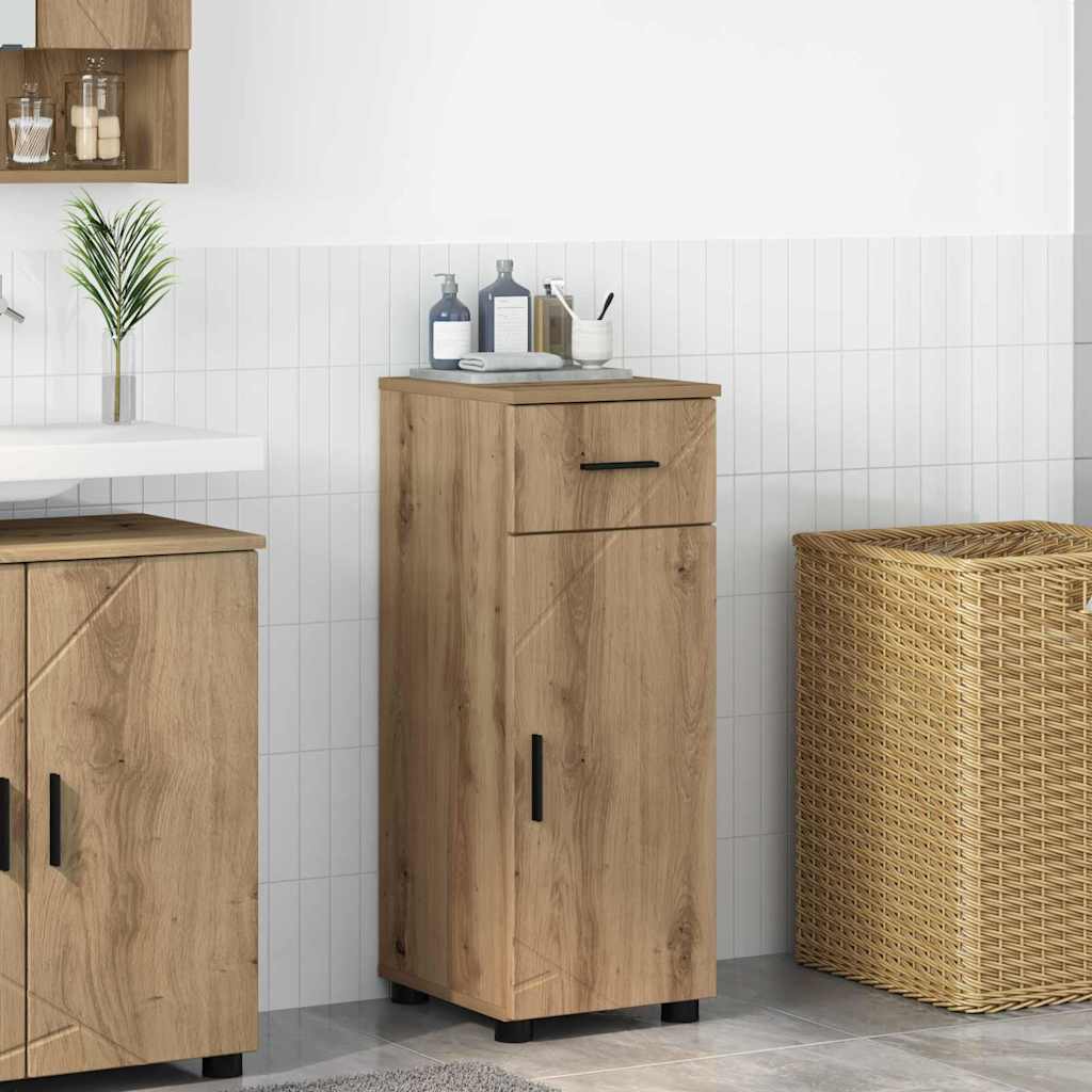 vidaXL Badkamer Kast met lade Wit 30 x 35 x 80 cm Bewerkt hout