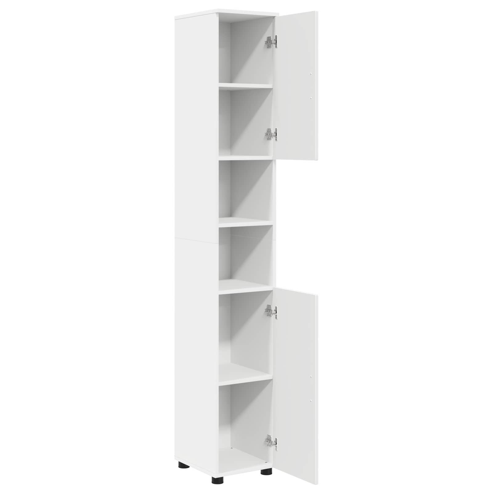 vidaXL Hoge badkamerkast met opslag Wit 30 x 35 x 192 cm Bewerkt hout