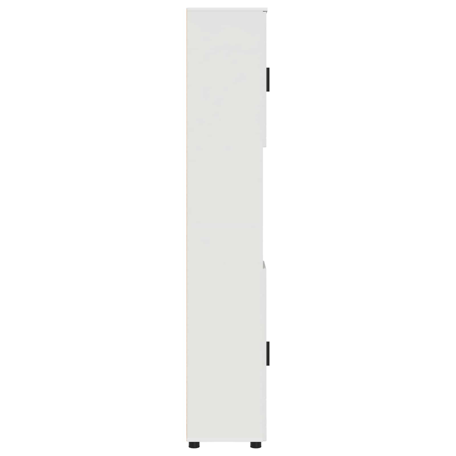 vidaXL Hoge badkamerkast met opslag Wit 30 x 35 x 192 cm Bewerkt hout