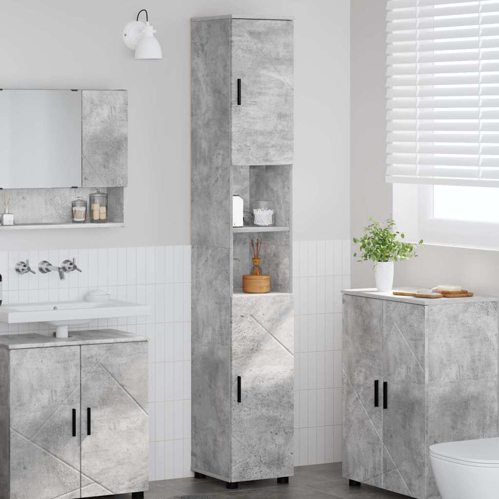 vidaXL Hoge badkamerkast met opslag Wit 30 x 35 x 192 cm Bewerkt hout