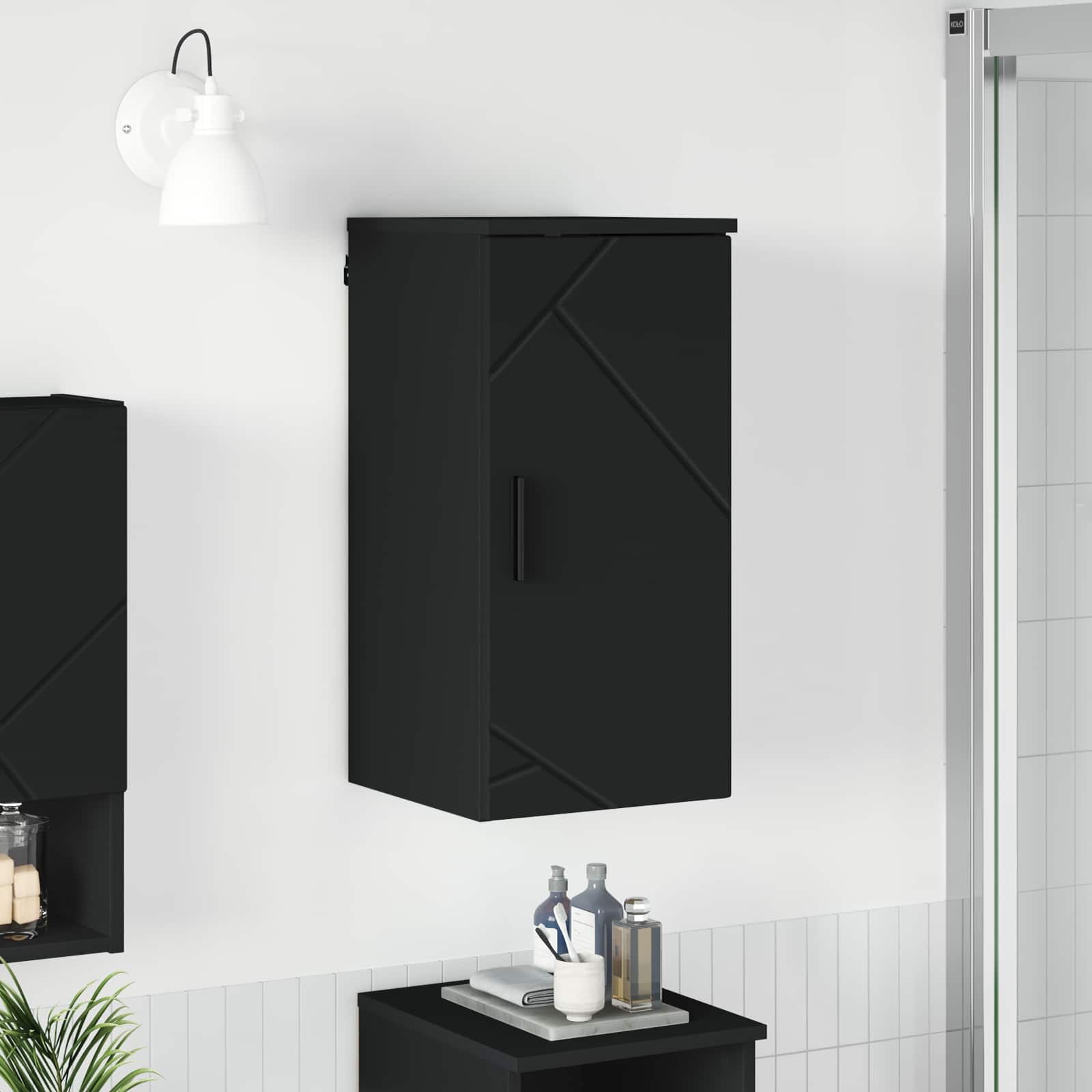 vidaXL Badkamer Kast met opslag Wit 30 x 31.5 x 61 cm Bewerkt hout