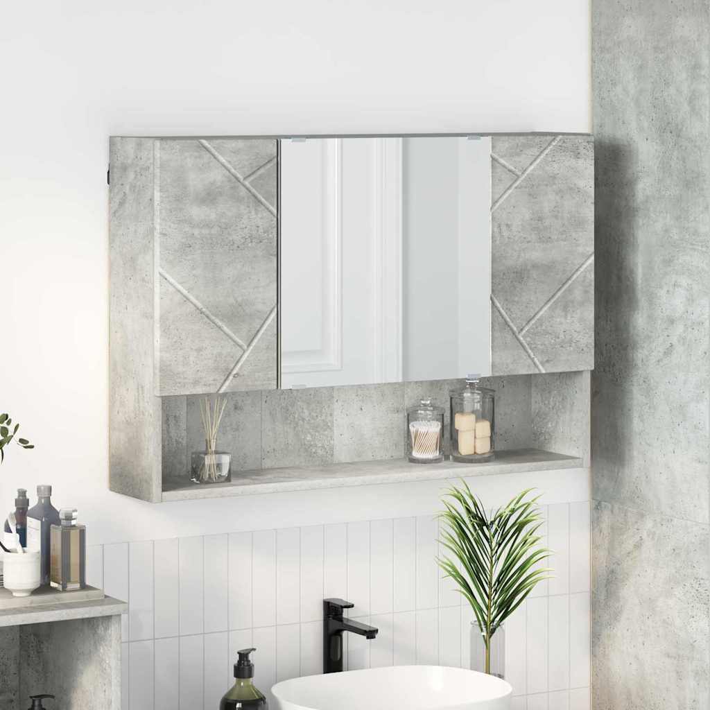 vidaXL Badkamer spiegelkast Wit 80 x 17 x 55 cm Bewerkt hout